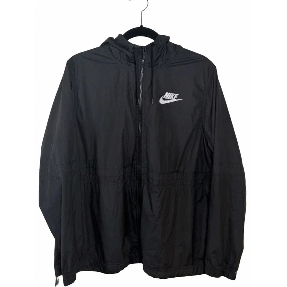 Nike Sportswear Women's Essential Woven Jacket Black Plus Size 1X